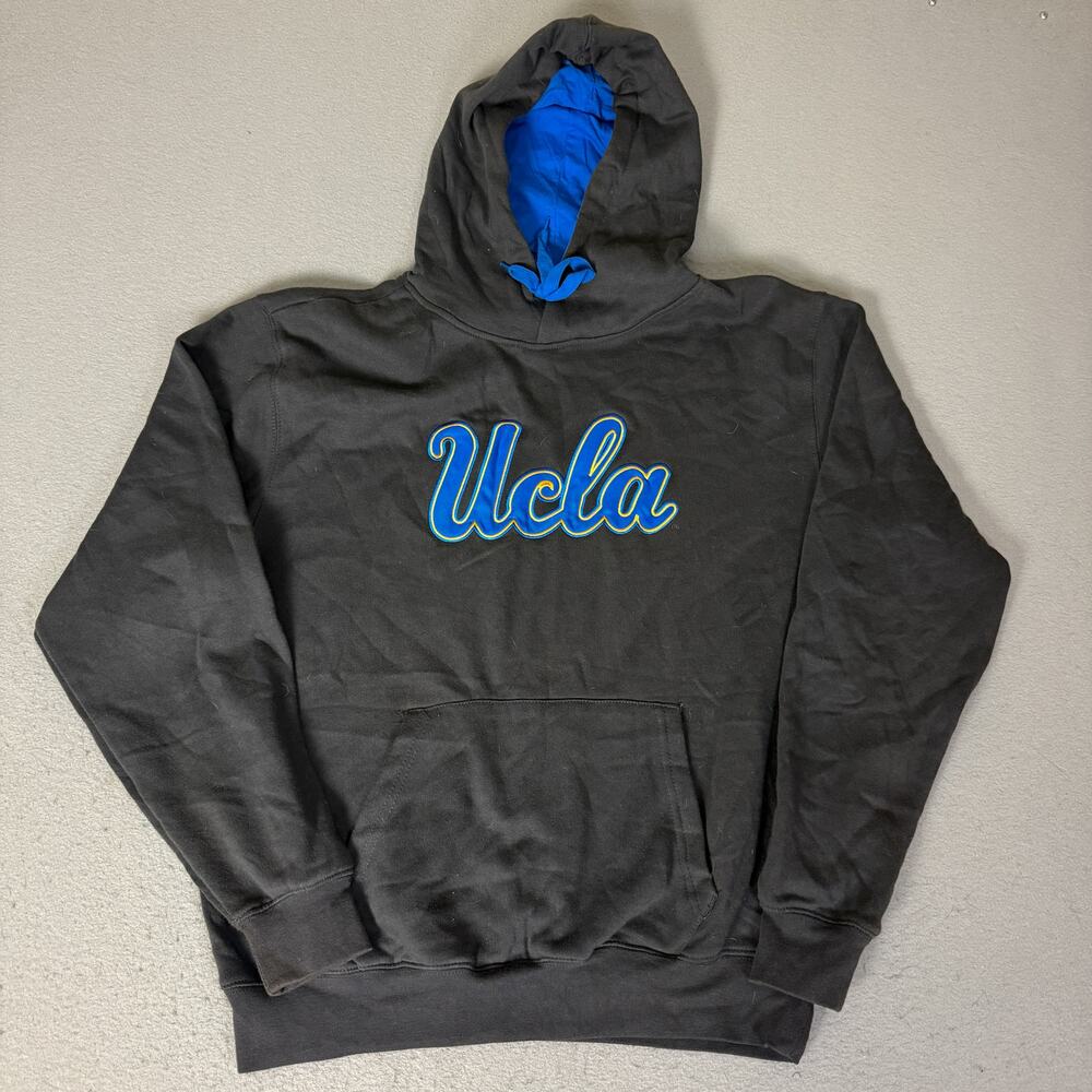 UCLA Bruins Stadium Athletics Pullover Hoodie Men’s Large Black Blue Gold NCAA